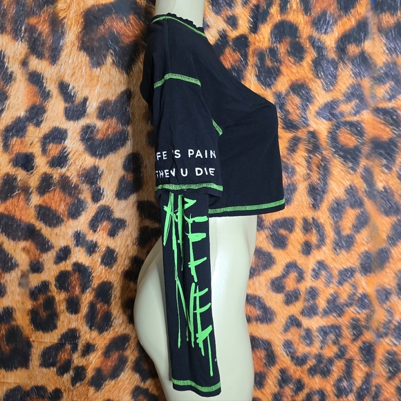 Killstar Illuminated Long Sleeve Crop Top - Picture 4 of 12